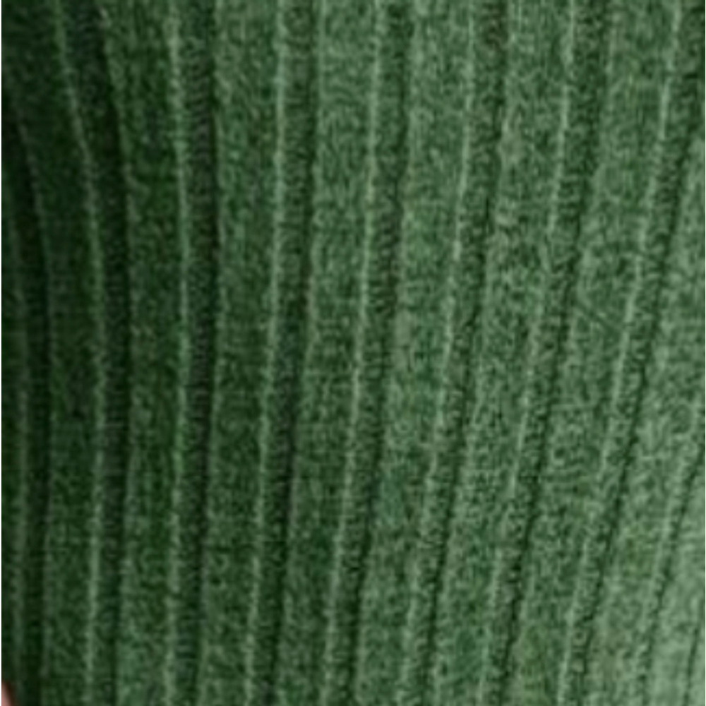 Ribbed Knit Top Pullover Large Slim Fit Shirt L Top Avocado Green Ribbed - Picture 4 of 8